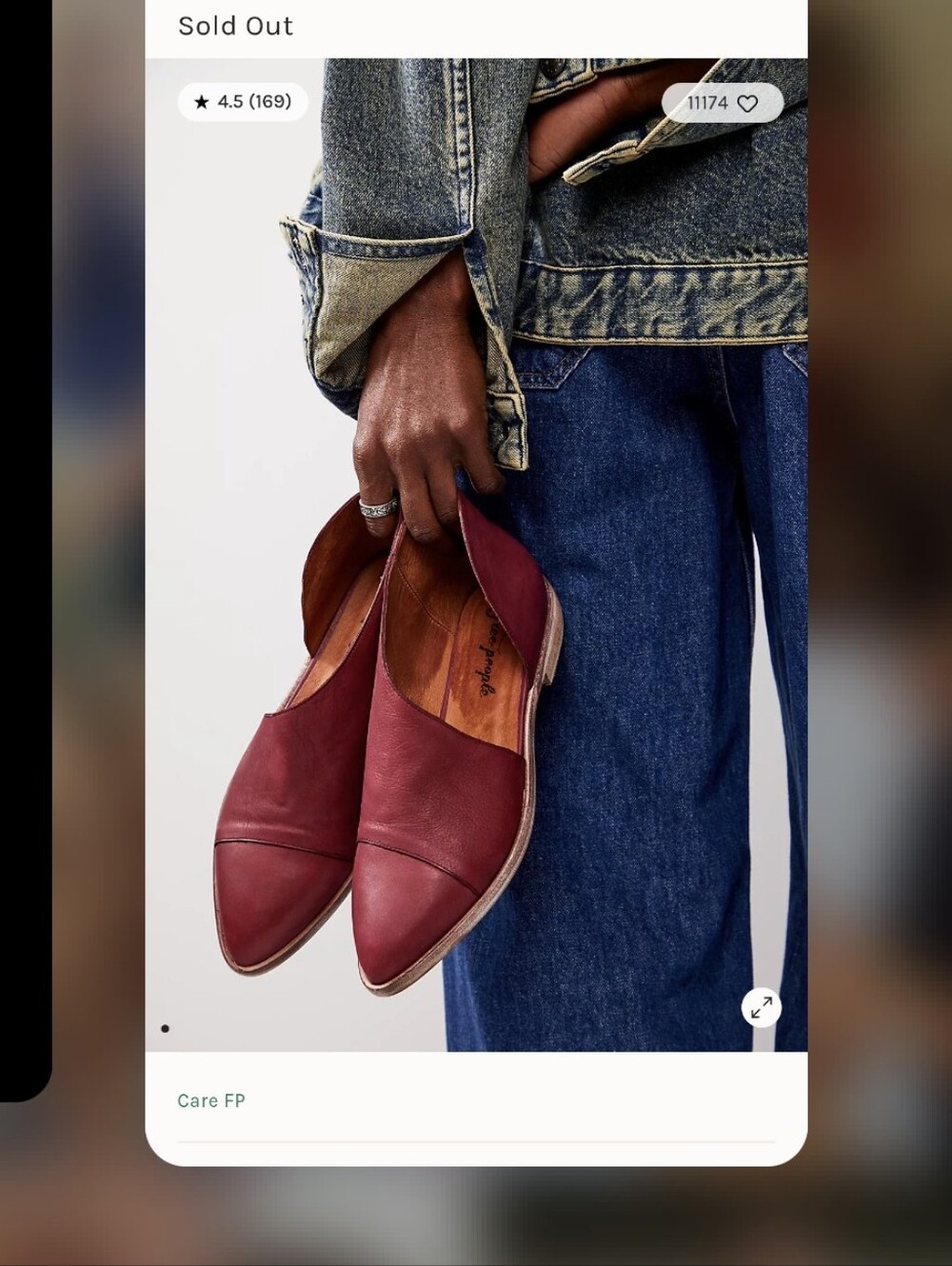 Free People  Leather Slip-On Loafers in Tan